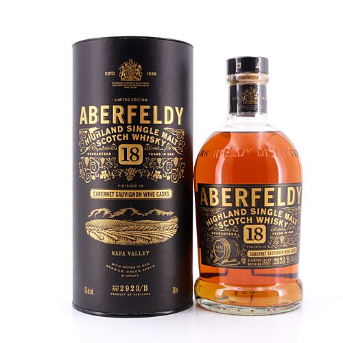 Aberfeldy 18 Jahre Nappa Valley Cabernet Sauvignon Wine Cask  0,70 Liter/ 43.0% vol Produktbild