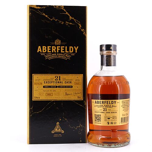 Aberfeldy 21 Jahre Exceptional Pauillac Redwine Cask  0,70 Liter/ 53.9% vol Produktbild