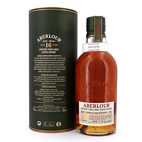 Aberlour 16 Jahre Double Cask 43% 0,70 Liter/ 43.0% vol Produktbild