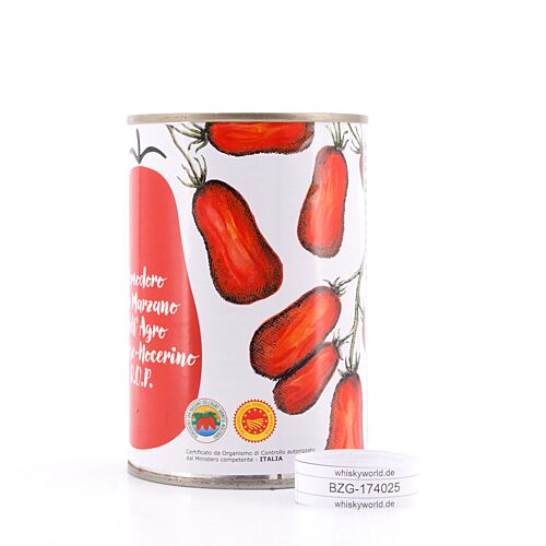 Agrigenus Pomodoro S. Marzano dell`Agro Sarnese-Nocerino D.O.P. ganze geschälte Tomaten im eigenen Saft 400g 260 Gramm Abtropfgewicht Produktbild