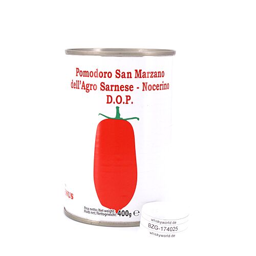 Agrigenus Pomodoro S. Marzano dell`Agro Sarnese-Nocerino D.O.P. ganze geschälte Tomaten im eigenen Saft 400 Gramm Produktbild