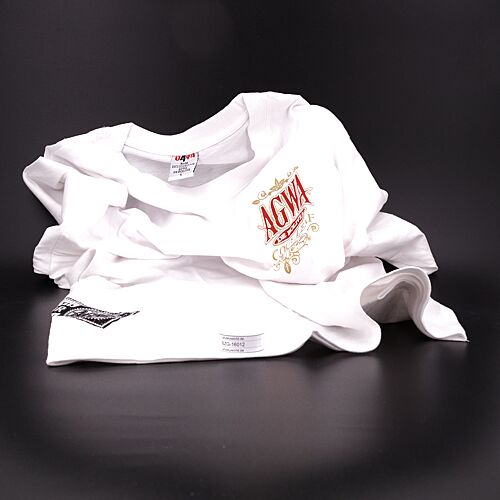 AGWA T-Shirt Farbe weiß mit rot goldenem Aufdruck, Größe L 100% Baumwolle 1 Stück Produktbild