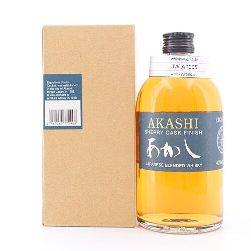 Akashi Sherry Cask Finish  0,50 Liter/ 40.0% vol Produktbild