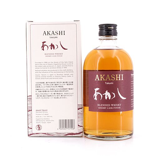 Akashi Takumi Sherry Cask Finish 0,50 Liter/ 40.0% vol Produktbild