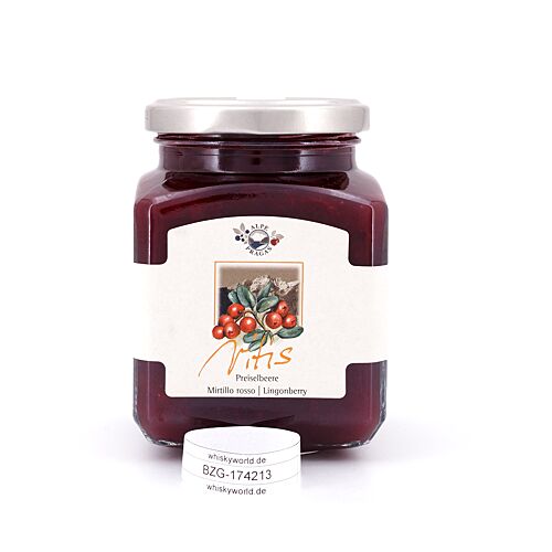 Alpe Pragas Fruchtaufstrich Vitis (Preisselbeere) mit 75% Fruchtanteil 335 Gramm Produktbild