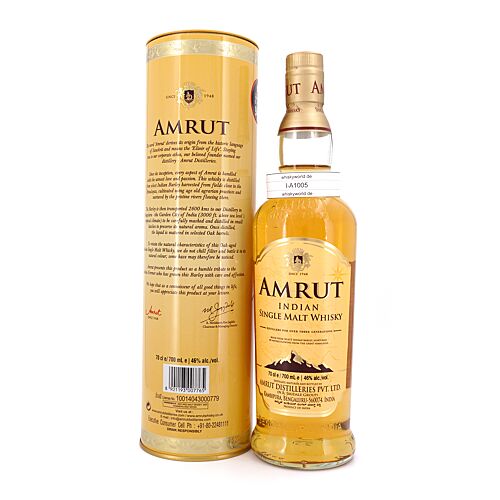 Amrut Single Malt  0,70 Liter/ 46.0% vol Produktbild