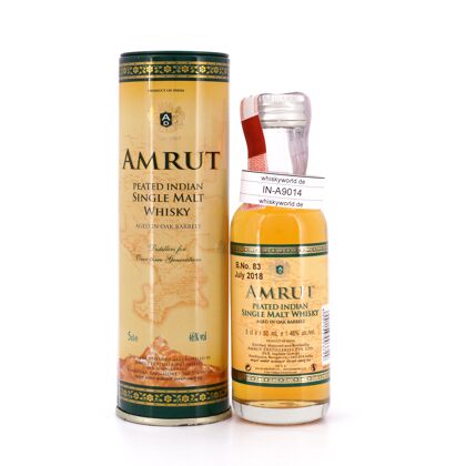 Amrut Single Malt Peated Miniatur 0,050 Liter/ 46.0% vol