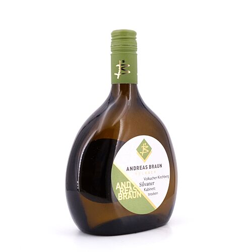 Andreas Braun Volkacher Kirchberg Silvaner Kabinett Jahrgang 2020 / 2021 trocken 0,750 Liter/ 11.5% vol Produktbild