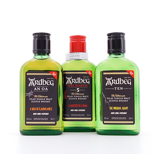 Ardbeg Monster of Smoke Ten, Wee Beastie & An Oa je 0,20l  0,60 Liter/ 40.7% vol Produktbild