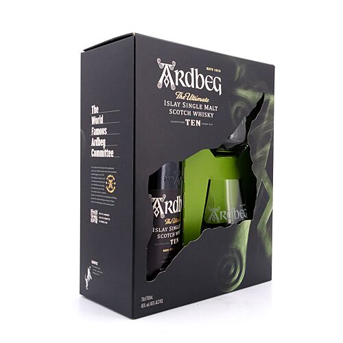 Ardbeg TEN 10 Jahre Geschenkset inkl. 2 Ardbeg-Gläsern 0,70 Liter/ 46.0% vol Produktbild