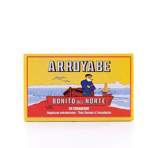Arroyabe Bonito del Norte in Escabèche Sauce 111g Dose 73 Gramm Abtropfgewicht Produktbild