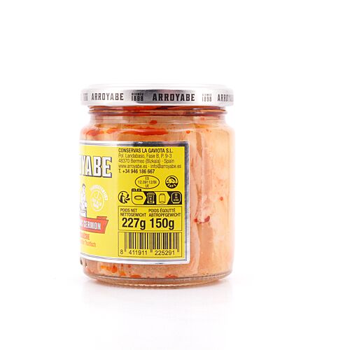 Arroyabe Bonito del Norte in Escabèche Sauce 227g Glas 150 Gramm Abtropfgewicht Produktbild