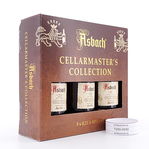 Asbach Cellarmaster’s Collection 3 x 0,2l 8, 15 & 21 Jahre 0,60 Liter/ 38.7% vol Produktbild