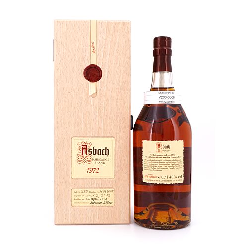 Asbach Jahrgang 1972  0,70 Liter/ 40.0% vol Produktbild