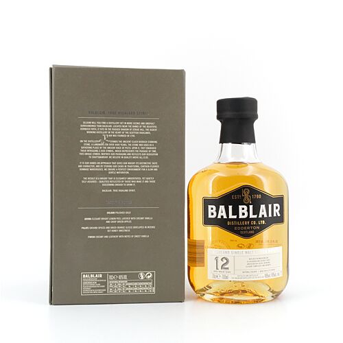 Balblair 12 Jahre  0,70 Liter/ 46.0% vol Produktbild