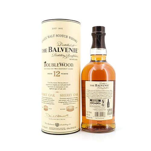 Balvenie 12 Jahre Double Wood Sherry Oak finish  0,70 Liter/ 40.0% vol Produktbild