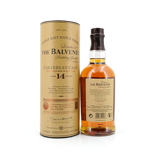 Balvenie 14 Jahre Caribbean Cask  0,70 Liter/ 43.0% vol Produktbild