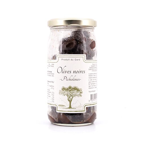 Beauharnais-CARLANT Olives noires -Picholines- Schwarze Oliven 200 Gramm Abtropfgewicht Produktbild