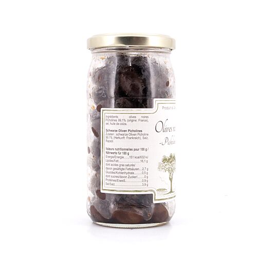 Beauharnais-CARLANT Olives noires -Picholines- Schwarze Oliven 200 Gramm Abtropfgewicht Produktbild