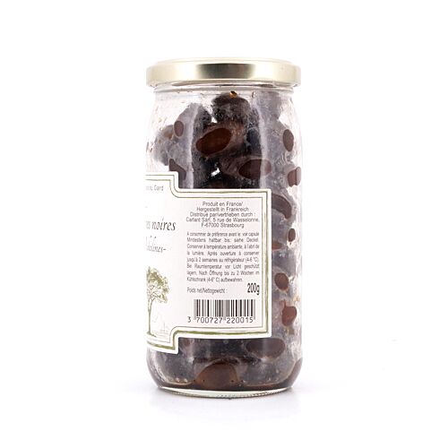 Beauharnais-CARLANT Olives noires -Picholines- Schwarze Oliven 200 Gramm Abtropfgewicht Produktbild