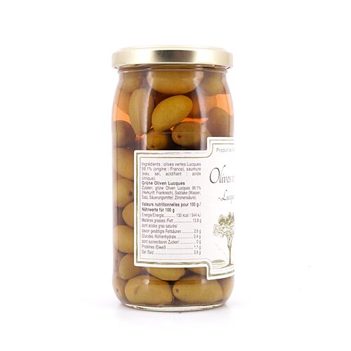 Beauharnais-CARLANT Olives vertes -Lucques- Grüne Oliven Lucques 350g 200 Gramm Abtropfgewicht Produktbild