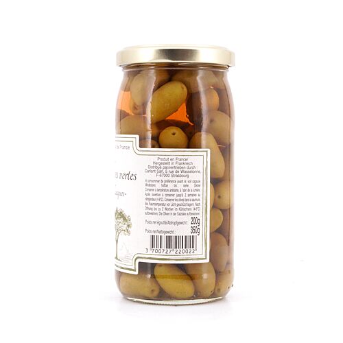 Beauharnais-CARLANT Olives vertes -Lucques- Grüne Oliven Lucques 350g 200 Gramm Abtropfgewicht Produktbild