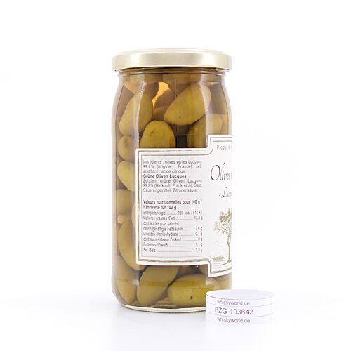 Beauharnais-CARLANT Olives vertes -Lucques- Grüne Oliven Lucques 350g 200 Gramm Abtropfgewicht Produktbild