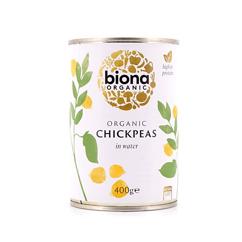 Biona Organic Chickpeans Kichererbsen 240 Gramm Abtropfgewicht Produktbild