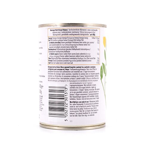 Biona Organic Chickpeans Kichererbsen 240 Gramm Abtropfgewicht Produktbild