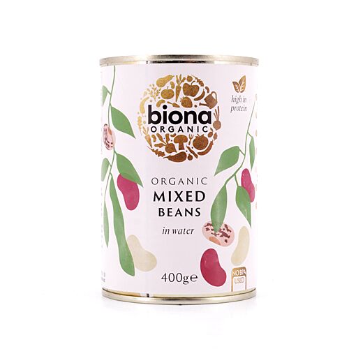 Biona Organic Mixed Beans Gemischte Bohnen 240 Gramm Abtropfgewicht Produktbild