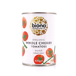 Biona Organic Whole Cherry Tomatoes Kirschtomaten im Ganzen in reichhaltigem Tomatensaft Produktbild