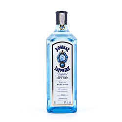 Bombay London Dry Gin Sapphire Literflasche Produktbild