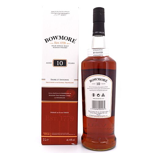 Bowmore 10 Jahre Dark & Intense Literflasche 1 Liter/ 40.0% vol Produktbild