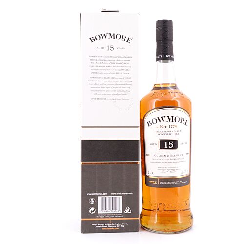 Bowmore 15 Jahre Golden & Elegant Literflasche 1 Liter/ 43.0% vol Produktbild