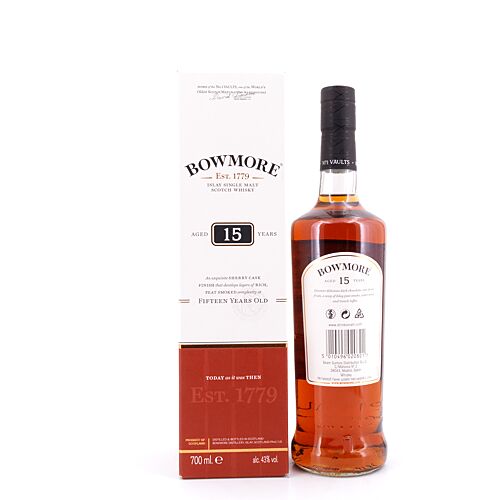 Bowmore 15 Jahre Sherry Cask Finish  0,70 Liter/ 43.0% vol Produktbild