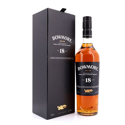 Bowmore 18 Jahre Ex-Bourbon Casks And European Oak Oloroso Sherry Casks 0,70 Liter/ 43.0% vol Produktbild