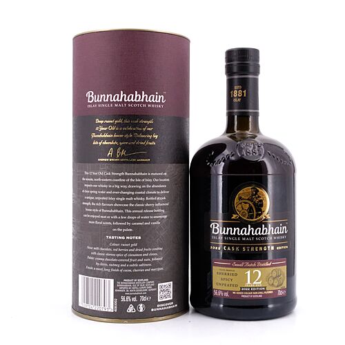 Bunnahabhain 12 Jahre Cask Strength Edition 2022 0,70 Liter/ 56.6% vol Produktbild