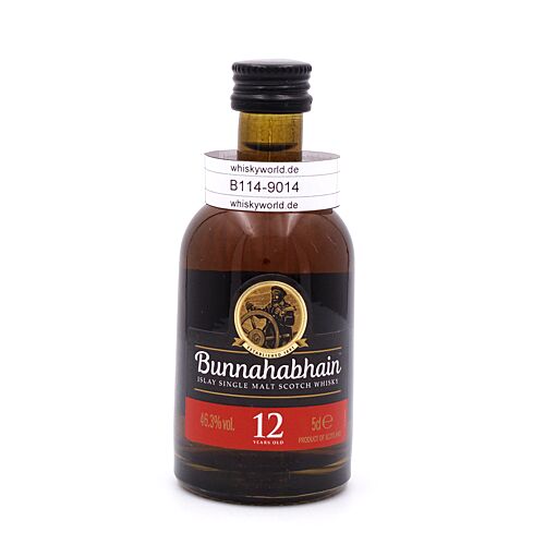 Bunnahabhain 12 Jahre Un-Chillfiltered Small Batch Miniatur 0,050 Liter/ 46.3% vol Produktbild