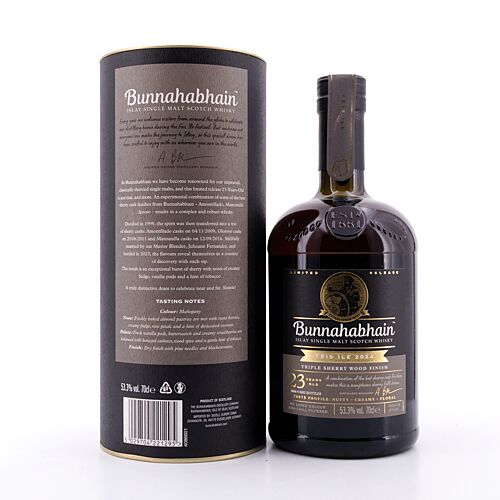 Bunnahabhain Fèis Ìle 2024 Triple Sherry Wood Finish Jahrgang 1999 0,70 Liter/ 53.3% vol Produktbild