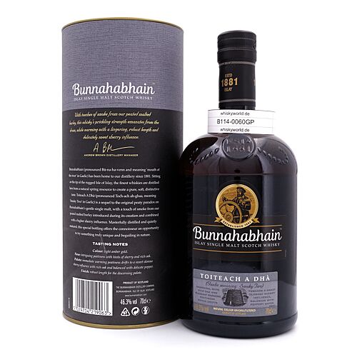 Bunnahabhain Toiteach A Dhà  0,70 Liter/ 46.3% vol Produktbild