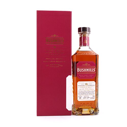 Bushmills 16 Jahre Single Malt Three Woods  0,70 Liter/ 40.0% vol Produktbild