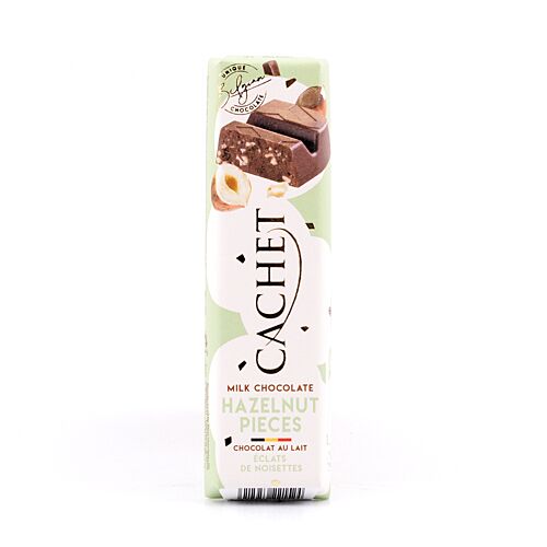 Cachet Milk Chocolate Hazelnut Pieces Riegel Vollmilchschokolade mit Haselnussstücke 50 Gramm Produktbild