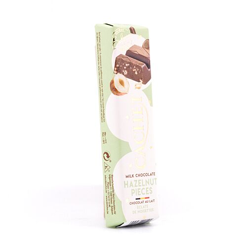 Cachet Milk Chocolate Hazelnut Pieces Riegel Vollmilchschokolade mit Haselnussstücke 50 Gramm Produktbild