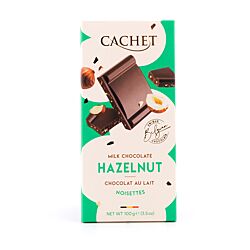 Cachet Milk Chocolate Hazelnut Vollmilchschokolade mit Haselnussstücke Produktbild