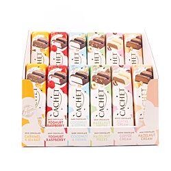 Cachet Schokoladenriegel Display 48 x 45-50g (8 von jeder Sorte) Produktbild
