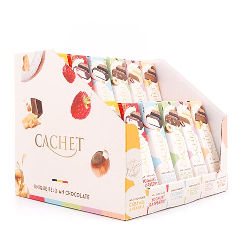 Cachet Schokoladenriegel Display 48 x 45-50g (8 von jeder Sorte) 2,256 KG Produktbild
