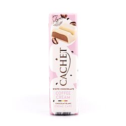 Cachet White Chocolate Coffee Cream Riegel Weiße Schokolade gefüllt mit Kaffeecreme und Kaffeekekse Produktbild