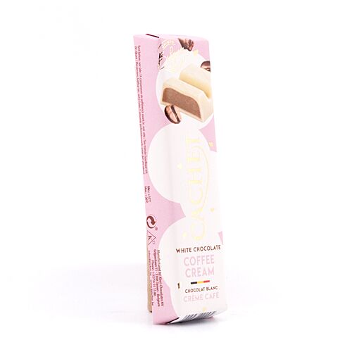 Cachet White Chocolate Coffee Cream Riegel Weiße Schokolade gefüllt mit Kaffeecreme und Kaffeekekse 45 Gramm Produktbild