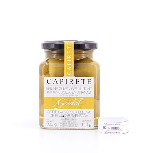 Capirete Gordal grüne Oliven gefüllt mit karamellisierten Ananas  300 Gramm Produktbild