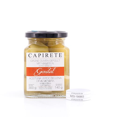 Capirete Gordal grüne Oliven mit Mandeln gefüllt 300 Gramm Produktbild